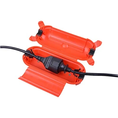 Imagen de POLY POOL PP2600 Caja Estanca con Protección de Empalme Toma enchufe Cubre y Exterior Impermeable Dispositivos Bloqueo Ojales para Fijación Roja