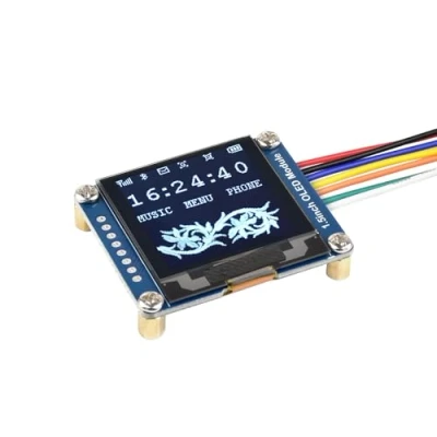 Imagen de Waveshare 1.5inch OLED Display Module 128x128 Pixels 16 bit Grey Level with Embedded Controller Communicating Via SPI or I2C Interface