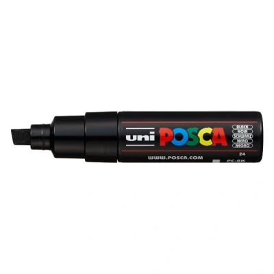 Imagen de UNI BALL Posca Marcador PC 8K punta biselada trazo 8 mm. Color Negro 148932000