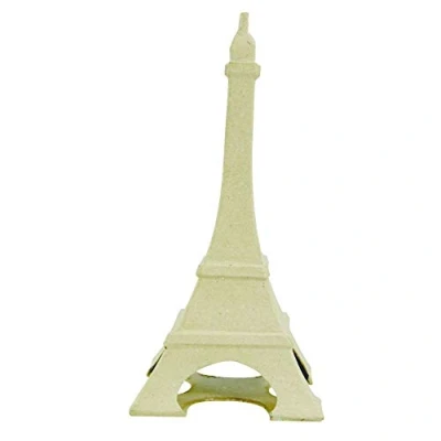 Imagen de Clairefontaine ES Décopatch SA166O Un support en papier brun mâché 11x11x22 cm, Tour parisienne