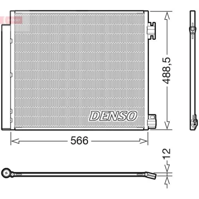 Imagen de DENSO DCN46026 Condensador con secador R 134 a NISSAN: Qashqai 2, X Trail, RENAULT: Kadjar