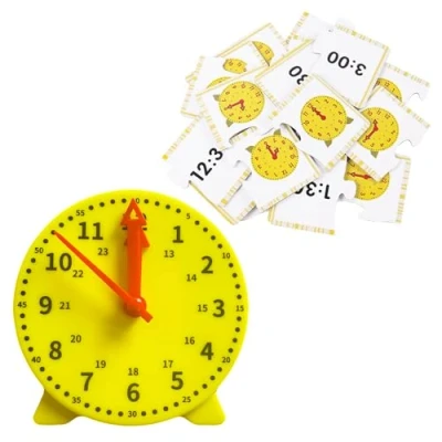 Imagen de Reloj para los Alumnos,Student Learning Clock,Relojes de Enseñanza Niños,Learning Resources Paquete Minirelojes,Juguete Educativo Regalo