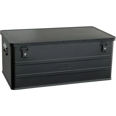 Imagen de ALUTEC Caja de aluminio Classic 142 (color negro, contenido ltr., dimensiones interiores (largo x ancho alto) 870 460 355 mm/dimensiones exteriores 895 495 375 mm,