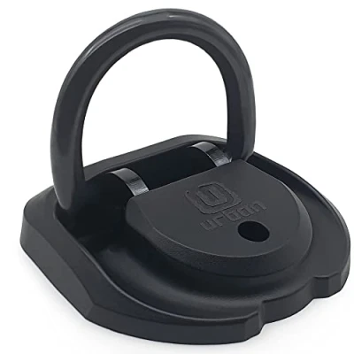 Imagen de urban UR55 Anclaje Suelo Moto Alta Seguridad Testado, Anilla ø14 Abatible Acero Endurecido, 4 Pernos Expansion, Antirrobo Fijación Pared Cadena Garaje Remolque Parking Motocicleta Scooter Bicicleta