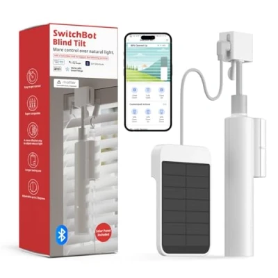 Imagen de SwitchBot Blind Tilt Persianas Motorizadas Eléctricas Inteligentes con Mando a Distancia Bluetooth Control Fotosensible y Compatible Alexa &amp; Google Home Hub Añadido