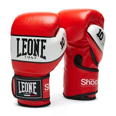 Imagen de LEONE 1947 GN047 Shock Boxing Gloves GN047, Unisex Adulto, Rojo, 14 oz