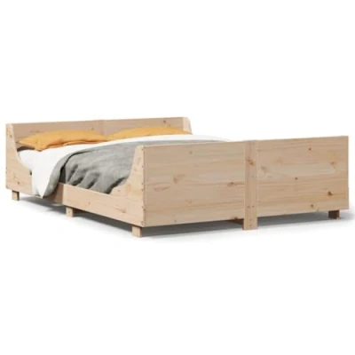 Imagen de vidaXL Estructura de Cama sin colchón Madera Maciza Pino 120x190 cm