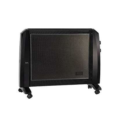 Imagen de JATA JCRC2115 Radiador de Mica con 2 Potencias Calor (750 1500 W) Termostato Regulable Temperatura. Calienta en 1 minuto. Ahorro Energía. Ruedas Giratorias. Antivuelco
