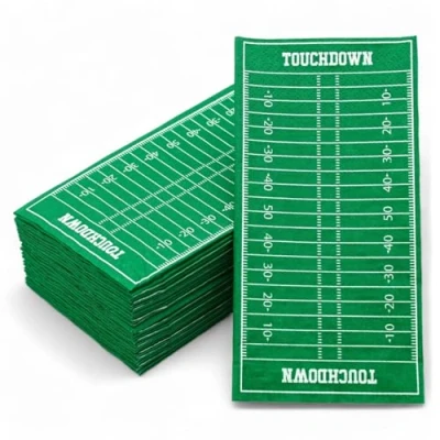 Imagen de 40YARDS Servilletas de fútbol americano en diseño campo juego (24 unidades, 33 x cm) papel para la fiesta hecho ue