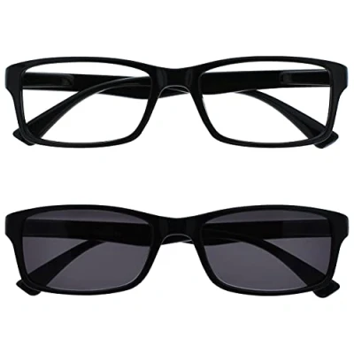 Imagen de Uv Reader Gafas De Lectura Negro Lectores Con El Lector Sol A Juego Valor Paquete Doble Hombres Mujeres Uvsr2092Bk +1,00 2 Unidades 70 g