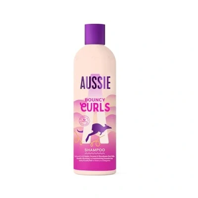 Imagen de Aussie Champú Bouncy Curls 300ml Rizos Con Movimiento Jojoba, Nuez De Macadamia Y Aceite Coco