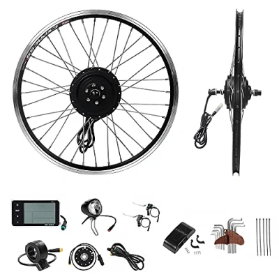 Imagen de YOSE POWER Bicicleta eléctrica Hub Motor Frontal 36 V 250 W 20&quot; Kit de conversión 20 pulgadas negro con pantalla LCD