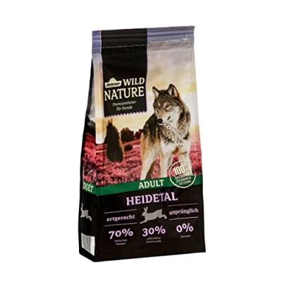 Imagen de Dehner Wild Nature Comida Seca para Perros Heidetal, sin Cereales, azúcar, Adultos, Conejos, 4 kg