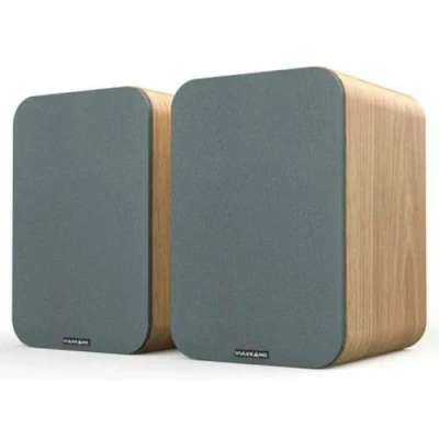 Imagen de VULKKANO A4 Altavoces Autoamplificados con Woofer de 4&quot;, Bluetooth 5.0, Optica, RCA, Coaxial, USB, Monitores Estudio Diseño Elegante, Color Marron