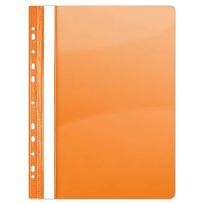 Imagen de DONAU 1704001PL 12 Carpetas de plástico perforadas A4, color naranja, carpeta transparente PVC resistente, portada para oficina y escuela, perforación europea, 10 unidades