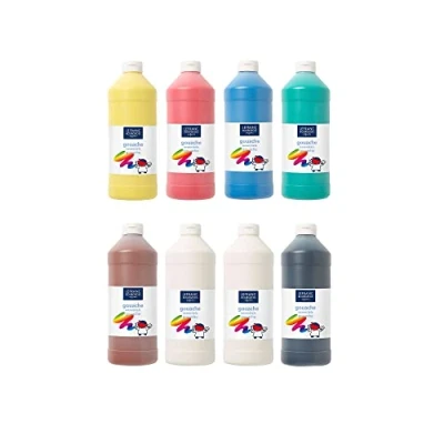 Imagen de Lefranc &amp; Bourgeois Pack de gouache líquido, 8 frascos 1l , Modelos/colores Surtidos, 1 Unidad
