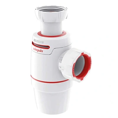 Imagen de Wirquin 30722158 Neo Air D32 Sifón para Lavabo, Color Blanco, 14.5 x 9.2 6.9 cm
