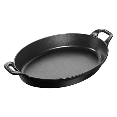Imagen de Staub Fuente Ovalada apilable, Hierro Fundido, Negro, 32 cm