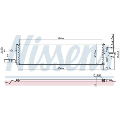Imagen de NISSENS 606420 Radiador, refrigeración del motor 596 145 16
