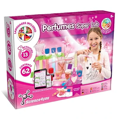 Imagen de Science4You Super Kit Cientifico Laboratorio Fábrica de Perfumes para Crear Tus Colonias, Juego con 13 experimentos, Juguetes y Regalos Niños 7 8 9 10+ años, Multicolor (398467)