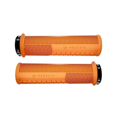 Imagen de Peaty&#039;s Monarch Grips Naranja/Champiñón/Grueso Comodidad de Sendero, Duradero, Barras ergonómicas, Almohadilla para el Pulgar, Todo día, Tipo Clima y Terreno, Bicicleta montaña MTB