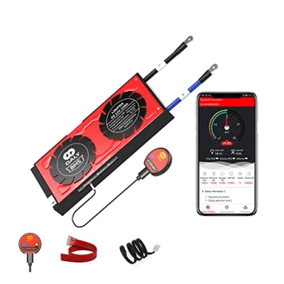 Imagen de Daly Smart BMS 4S LiFePO4 12V 100A, Placa Protección Inteligente de Batería Litio con Bluetooth, Equilibrio, NTC, para Almacenamiento Energía en el hogar, Camping, Emergencia