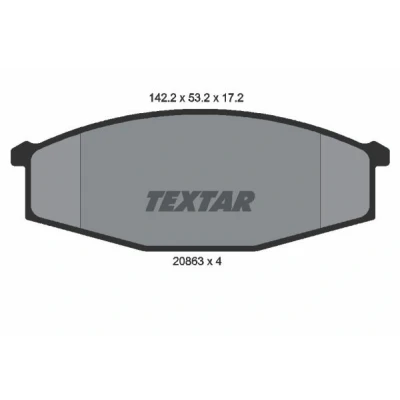 Imagen de TEXTAR 2086301 Juego de pastillas freno no preparado para indicador desgaste NISSAN: Patrol Hardtop, GR 4 SUV, 3/2 SUV