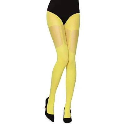 Imagen de Merry Style Medias Pantys con Estampado Lencería Mujer MS 260 40 DEN(Canarinio, S)