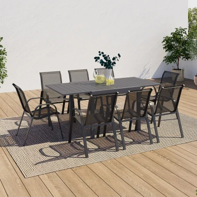 Imagen de Conjunto de muebles jardín con mesa extensible para 8 personas