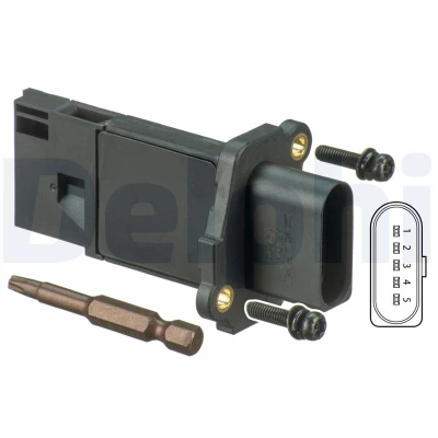 Imagen de DELPHI AF10144 12B1 Medidor de masa aire AUDI: A3 Hatchback, Sportback, A6 C6 Berlina, VOLKSWAGEN: GOLF 5, Passat B6 6