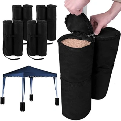 Imagen de Deuba Juego de Pesos para Carpa Rellenar con Arena 15 kg 4 Elementos 2 Sacos Cada uno Soporte Estable pabellón