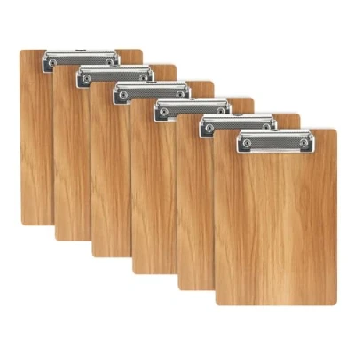 Imagen de A5 Portapapeles de Madera con Pinza,6 Piezas Agujero Colgante,A5 Tablero Escritura