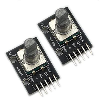 Imagen de YUNIQUE GREEN CLEAN POWER Módulo de Encoder Rotativo KY 040 2 Piezas para Raspberry Pi y Arduino Perilla Rotativa Presionable Ideal Ajuste Volumen Conteo, Metal