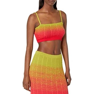 Imagen de The Drop Viv Ombre Bralette para mujer, color rojo degradado, XXL, talla grande