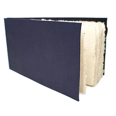 Imagen de Artway Indigo Cuaderno de Bocetos Papel Algodón Panorama Paisaje 40 Caras/20 Páginas 250gsm Trapo Textura Media 100% Hecho a Mano