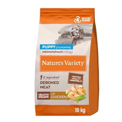 Imagen de Nature&#039;s Variety Healthy Grains Pienso para Perros Medium &amp; Maxi Junior con Pollo Deshuesado 10kg