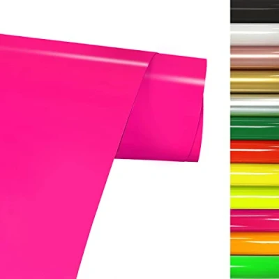 Imagen de FOSER Rollo de vinilo transferencia Calor 30,5 cm x 3 m, calor, para camisetas, tela (Rosa Fluorescente)