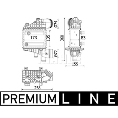 Imagen de MAHLE ORIGINAL CI 552 000P Intercooler