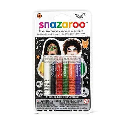 Imagen de SNAZF Snazaroo de Halloween Juego Maquillaje, Maquillaje los Palos en 6 Colores