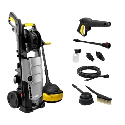 Imagen de LAVOR Limpiador de alta presión GALAXY 160 GL con carrete manguera, dos cepillos y máxima bar, caudal 510 l/h máximo, 2500 W