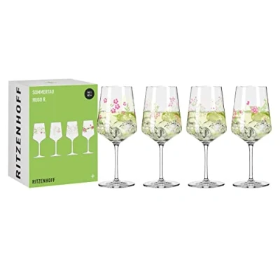 Imagen de Ritzenhoff 6041003 Juego de 4 Copas aperitivo 500 ml aperitivo, motivo colorido Serie Summer Rush Made in Germany