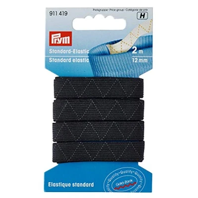 Imagen de Prym Elástico Estándar, Negro, 2m x 12mm
