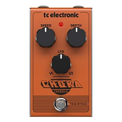 Imagen de TC Electronic CHOKA TREMOLO Pedal de trémolo totalmente analógico con sabor vintage diseño 3 perillas y transformación perfecta entre estilos LFO