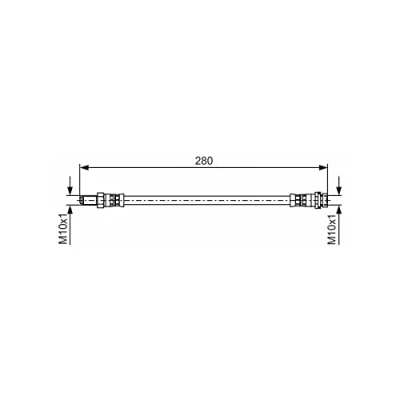 Imagen de BOSCH 1 987 481 488 Latiguillos de Freno 255 M10x1 FORD: Transit Mk6 Furgón