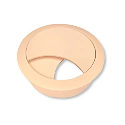 Imagen de cyclingcolors pasacables 58mm plástico tapa redondo escritorio mesa mueble (beige)