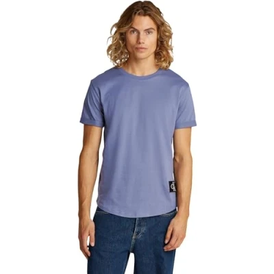 Imagen de Calvin Klein Jeans Badge TURN UP Sleeve Camiseta básica, Hombre, Talla: XXL, Grisaille
