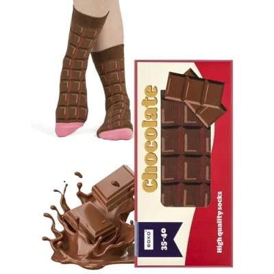 Imagen de soxo Chocolate Calcetines Mujer Divertidos Regalos Para Hombre Originales Regalo Colores 35 40 1 Par