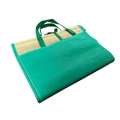 Imagen de ARBUTUS Alfombra de Playa Esterilla Playa, Manta Picnic con asa Transporte y Compartimento para Guardar Libro, Gafas Sol, Crema Solar, Ideal Piscina o Jardin (170x60cm, Verde)
