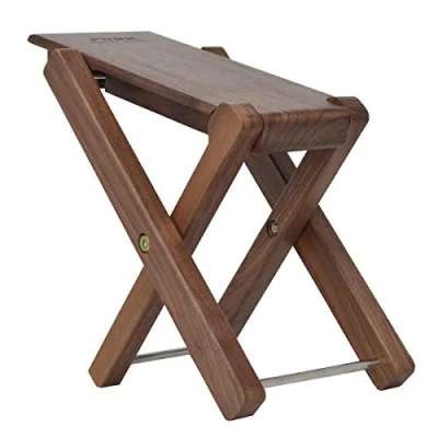 Imagen de reposapiés para guitarra de madera maciza con pedal y 4 niveles, ajustable, plegable, madera,