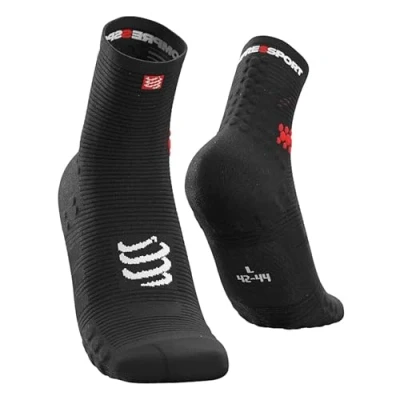 Imagen de Compressport Pro Racing Socks v3.0 Run High Calcetines, Unisex Adult, Negro, 35 38 (T1)